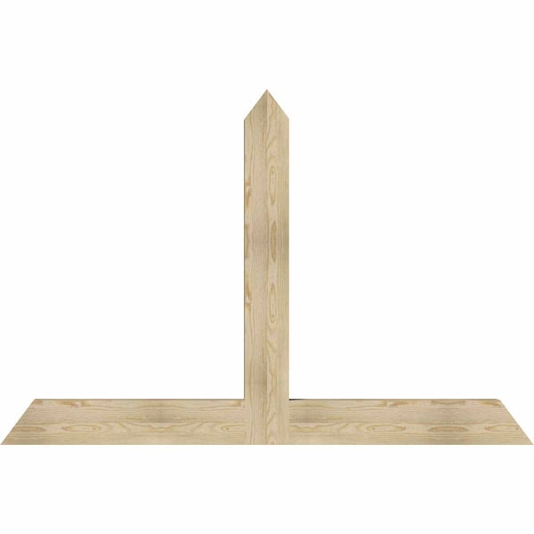 Ekena Millwork Portland Rough Sawn Timber Gable Bracket, Douglas Fir, 72"W x 48"H x 4"D x 6"F, 16/12 Pitch GBW072X48X0406POR00RDF - main